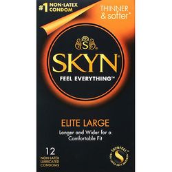 Skyn Elite suuret voidellut lateksittomat kondomit, 12 kpl