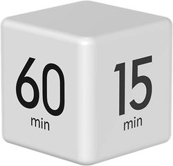 Digital Display Vækkeur Time Management Pp Cube Shape For Time Workout Management Timer Børn Hvid 15-20-30-60 min