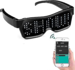 Led-lasit Bluetooth-sovellus yhdistetty Led-näyttö Älylasit Diy Funky Silmälasit