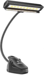 Ammattilaismuusikon erittäin kirkas 19 LED-nuottitelinevalo, kiinnitettävä orkesterin pianovalo, 9 tasoa himmennettävä ja ladattava