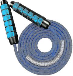 Bomuld Jump Rope Justerbar Premium Heavy Duty Jump Rope med kuglelejer skridsikker