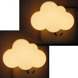 2024, led Night Light Plug-in Light Light Cloud Night Light Mini Pretty Night Light Adult Kids Night Light White, 2 Pack