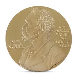 Alfred Bernhard Nobel Jubileumsmynt samling Gåva Souvenir Art Metal Anti Guld