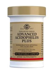 Solgar Advanced Acidophilus Plus (meijeri) vihannesten kapselia, 60