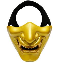 Handuo Devil Horror Grimace Voksen Halv Ansigtsmaske Golden