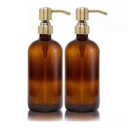 Keltainen lasisaippua-annostelijasarja, 2 kpl 16 unssia keittiöön ja Bathroom_SZXM