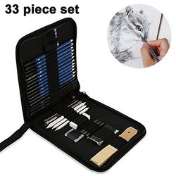 Suren Professionel tegning skitse blyanter, Kunst Supplies Tegning Art 33pcs