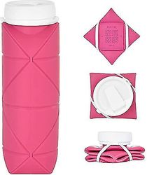 Barsinfi Sammenklappelige vandflasker, lækagesikker genanvendelig rejsevandflaske Pink