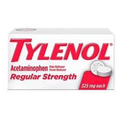 Tylenol Parasetamoli säännöllisesti vahvuus kipulääkettä & kuume vähennysventtiilillä, tablettia, 100 Ea