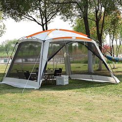 Tents Erittäin suuri 365 * 365 * 220cm hyttysverkolla leirintäalue suuri huvimaja aurinkosuoja ranta grilli teltta barraca carpas Valkoinen China