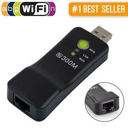 Smart Tv Til Uwa-BR100 Wifi Trådløs Usb Lan Adapter Wifi Repeater Sort 1 pc