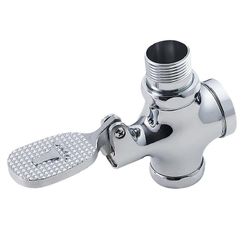 INF Sinkkiseoksesta valmistettu jalkapoljinventtiili, 2,5 sisääntulo wc-istuimiin