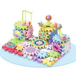 Lasten sähkövaihteet Varusteiden rakentaminen Lelusetti Kestävä varhaiskasvatuksellinen palapelilelu pojille Tytöt Lapset 83kpl