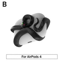 Alkuperäinen kuulokekotelo Apple AirPods 4 -kuulokkeiden suojaukseen Musta