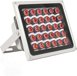 IR-valaisin pitkä kantama jopa 330 jalkaa / 100 m, 30LEDit 850 nm, IR-infrapunavalo turvakameralle, vedenpitävä, automaattinen päälle / pois, metal...