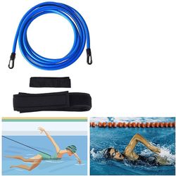 Xqday Swimmingpool Justerbar svømmestrop 4m elastisk reb Svømmemodstand Svømmetur