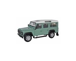 Cararama Land Rover Defender 110 Trykstøbt Model 1:24 Grøn og Hvid 18cm / 7.1in long