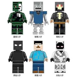 Bysion Minecraft Fit Lego -nuken palapelin palat, jotka sopivat hahmojen rakentamiseen Minecraft-sarjan setti 1