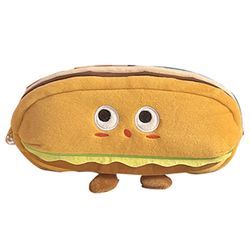 Unbrand Burger / toast Shape Pencil Box Cartoon Cloth Pencil Case Penna Holder Makeup Borstar Arrangörer