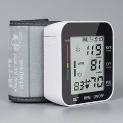 Varychmoo Automatisk håndled blodtryksmåler LCD Digital Bp Machine Familie Brug