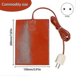 Yhteensopiva auton moottori Öljypannu Säiliö Lämmitin Pad 300w silikoni Lämmitystyyny Moottorin öljysäiliö vedenpitävä Eu Pluunbranded