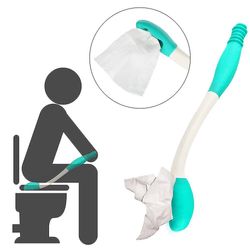 Toalett Self Wipe Hjelpemidler Unngå Bending Over Long Reach Visker Tissue Grip Helper papirholder for eldre eller gravide