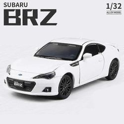 Redkid 1/32 Subaru BRZ Alloy urheiluautomalli Diecast Simulation metalli leluajoneuvot Automalli Sound Light Collection Lasten lelulahja Valkoinen