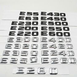 Tavaratilan tunnusmerkki, E-luokan tunnus, W210, E43, E53, E63, E55, E200, E220, E250, E280, E320, E350, E420, E550, E500, E430 Hopea