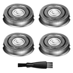 Parranajokoneen vaihtoterä, yhteensopiva Skull Carver Pitbull Gold Pro / Platinum PRO / hopeanväristen vaihtoterien kanssa, vedenpitävä harjalla, 4...