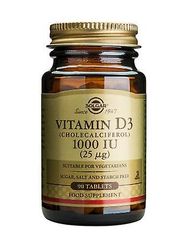 Solgar Vitamiini D3 1000 IU tabletteja, 90