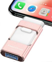128 Gt: n flash-asema - 4-in-1 USB C -muistitikku Compatibel Met iPhone, iPad, Android, tietokone