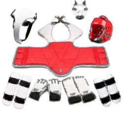 Taekwondo Viisiosainen setti Taekwondo Suojavarusteet Kypärä Panssari Potkunyrkkeily Nyrkkeily Käsine Taekwondo-laitteet Pääsuoja-3 kahdeksanosaine...