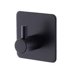 Coosilo Robe Hook væg håndklæde badeværelse rustfrit stål Coat Rustproof Bøjle sort Square shape 1 Hook