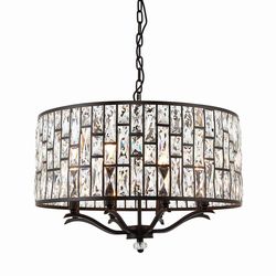 Endon Collection Lighting Belle 8 Lys loft vedhæng Mørk bronze, klar krystal, E14