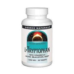 Source Naturals Lähde Naturals L-tryptofaani B-vitamiinilla 6 1000 mg, 30 tablettia (1 kpl pakkaus)