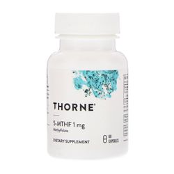 Thorne Research, 5-MTHF, 1 mg, 60 Kapsler