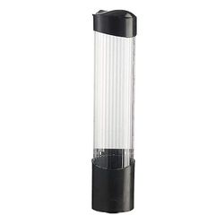 Barsinfi Vandkopdispenser, vægmonteret plast drikkepapir kop plastik kop dispenser, automatisk kop drop (1 stk, sort)