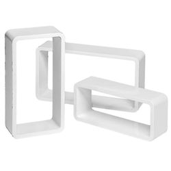 3 kelluvat hyllyt Leonie - valkoinen, Mdf puu