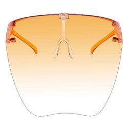 Anti Fog solbriller Fuld ansigtsbeskyttelse Briller Mode Visir Cover Beskyttelsesbriller (Gradient Gul)