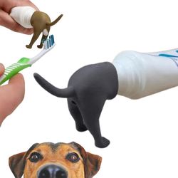 HOH Pooping Dog Butt Tannkrem Topper, Pooping Tannkrem Cap, Baby tannkrem Dispenser, Funny Gadgets Gift For Family Grå