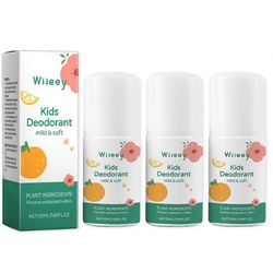1-3X luonnollinen deodorantti lapsille ja teini-ikäisille lapsille koko vartalo 50ml deodorantti 3 kpl