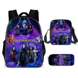 3kpl / setti Jälkeläiset Koululaukku Olkalaukku Anime Reppu Messenger Laukku ja lyijykynä laukku