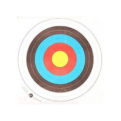 Petron - 60cm kirjan tavoite Faces - FITA hyväksytty - pakkaus 10 valkoinen standard