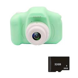 Coosilo X2s Mini Kids Kamera 2 Tommer HD-skærm genopladeligt minikamera grøn