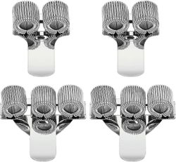 Sarja 4 metallista kynänpidikettä, hopeiset kynänpidikkeet, kynän järjestäjä, kaksireikäinen / kolmireikäinen kynäpidike, kynälenkki, lyijykynäpidi...