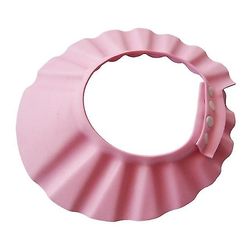 Shower Cap (3pcs) baby Shower Shampoo Cap Øre beskyttelse Sikker cap justerbar visir Hat Beskyt Eye vandtæt hårvask shield for spædbarn Bad Pink