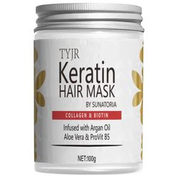 unbrand Keratin Hair Mask vaurioituneille hiuksille - Hiusten hoito hiusten kasvuun ja kosteutukseen - Deep Conditioning Collagen Mask - Split Ends...