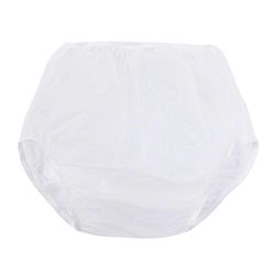 Vedenpitävä aikuisten vaippasuoja pidätyskyvyttömille vanhuksille ja synnytyksen jälkeisille muovihousuilla ja alushousuilla Valkoinen XL