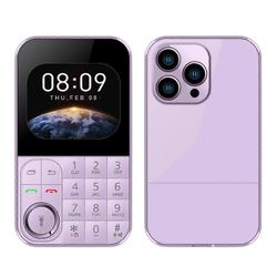 V9-korttimatkapuhelin, 2,01 tuumaa, MTK6261D, tukee Bluetoothia, FM:ää, taskulamppua, GSM:ää, kaksois-SIM-korttia Violetti