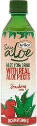 Grace Aloe Vera Drik 500 ml jordbær (4 PAKKER) 4 X 500ML